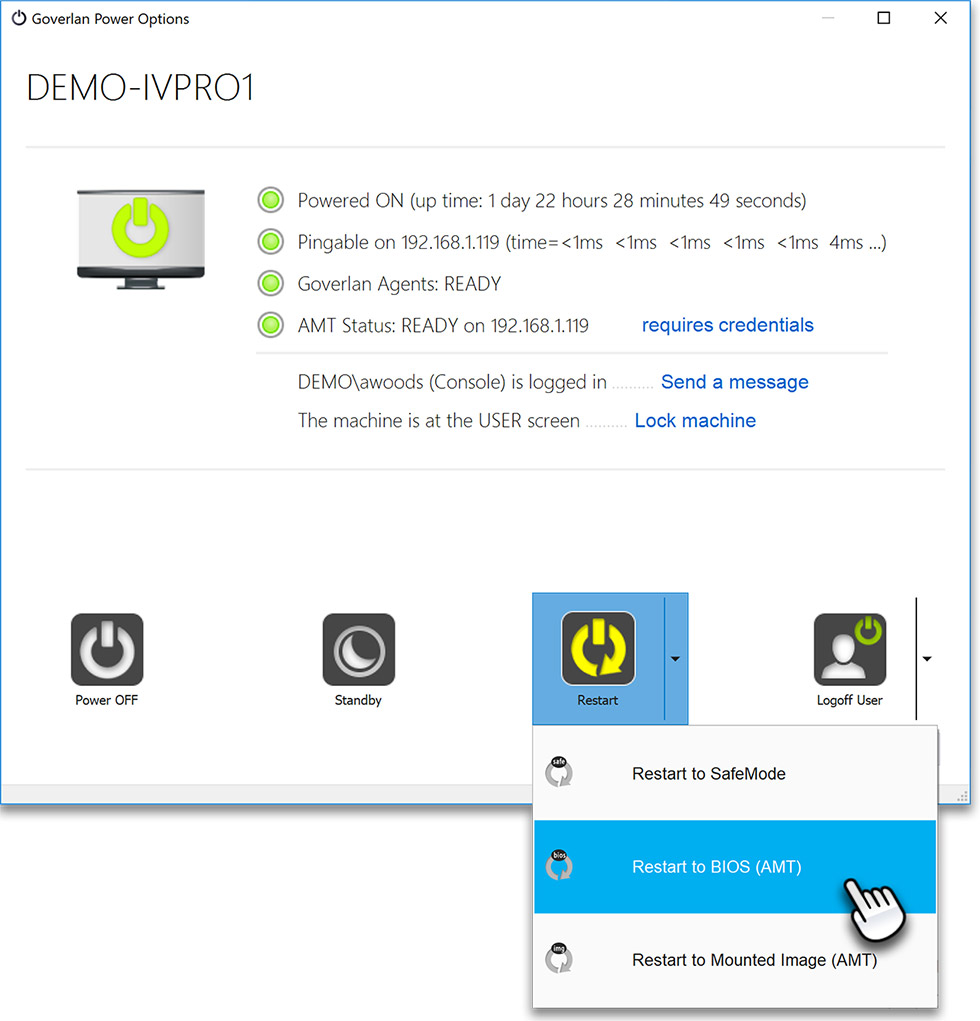 Remote Power Management with Intel vPro Support